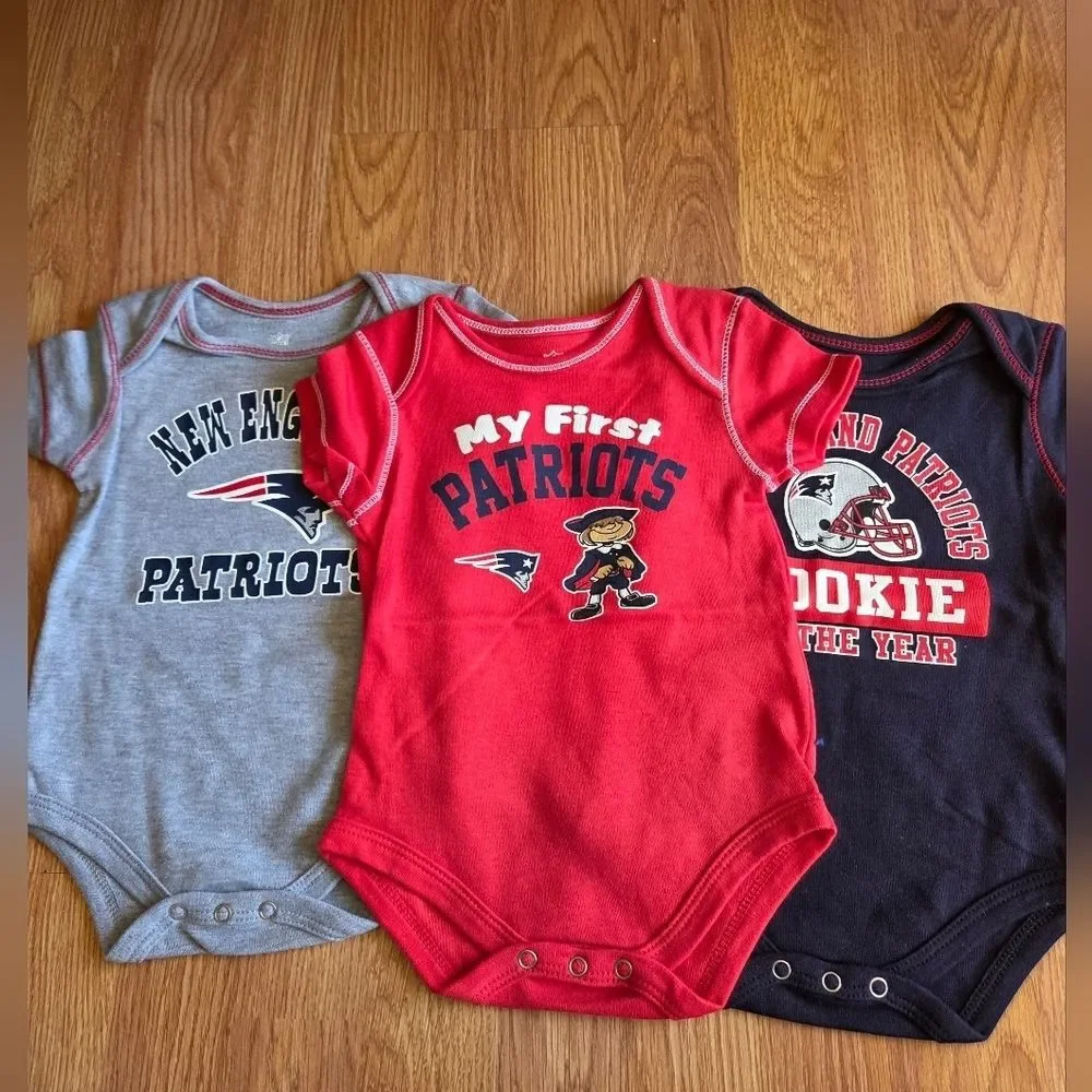 NFL New England Patriots Baby 6-9M Bodysuit New 'My First Patriots' Superbowl